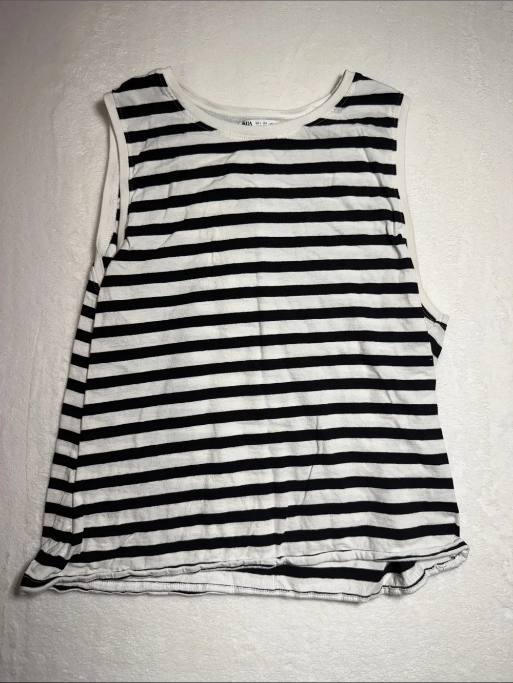 Zara Striped Black and White Tank Top